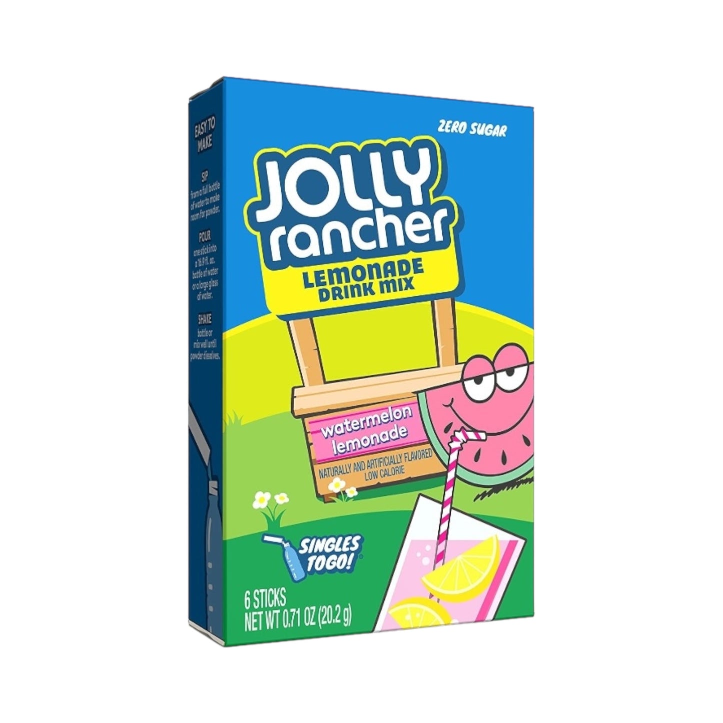 Jolly Rancher Singles To Go Lemonade Drink Mix - Watermelon Lemonade - 0.71oz (20.2g)