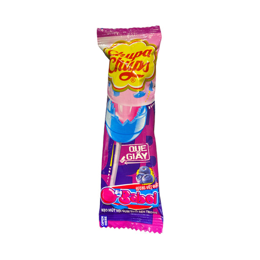 Chupa Chups Lollipops Filled Gum Blueberry - 12g