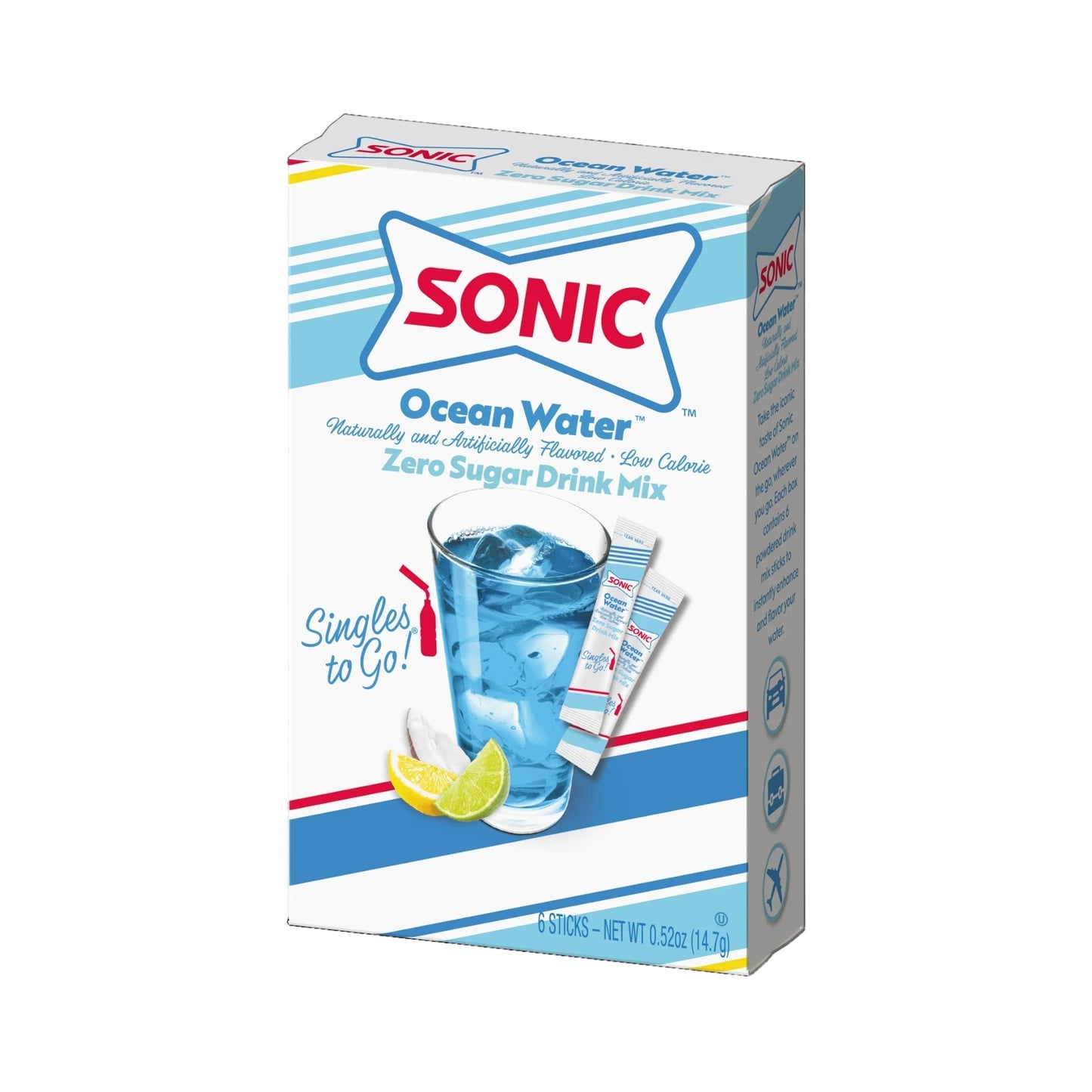 Sonic Zero Sugar Singles To Go Ocean Water - 0.75oz (21.2g)