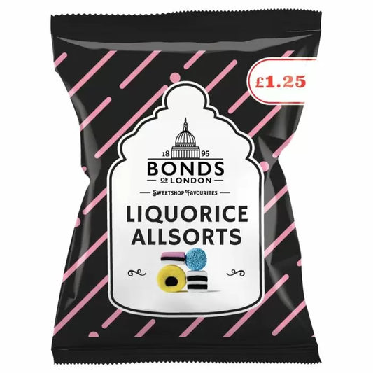 Bonds Liquorice Allsorts Bags - 130g (PMP £1.25)