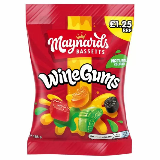 Maynards Bassetts Wine Gums Sweets Bag - 165g £1.25 PMP