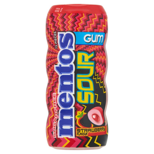 Mentos Sour Gum Strawberry Flavour - 30g