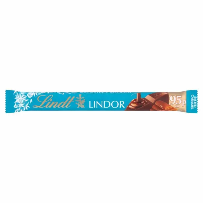 Lindt Lindor Salted Caramel Milk Chocolate Bar 38g - (PMP 95p)