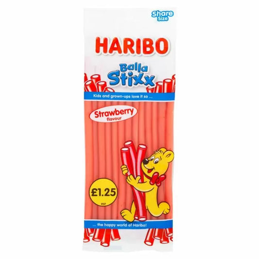 Haribo Strawberry Balla Stixx Bags (140g) - £1.25 PMP