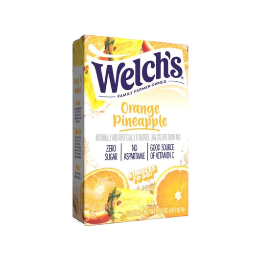 Welch's Zero Sugar Singles To Go! Orange Pineapple - 6pk 0.53oz (14.9g)
