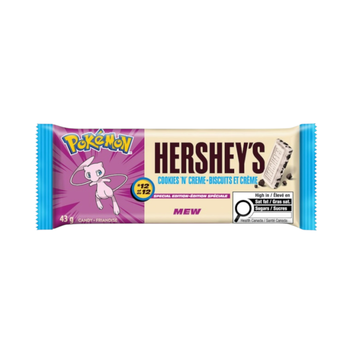 Hershey's Special Edition Pokemon Cookies N Crème Bar - 43g [Canadian]