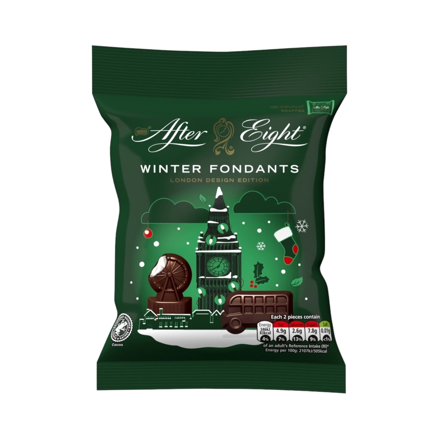 After Eight Winter Fondants Dark Mint Chocolate Bag - 57g