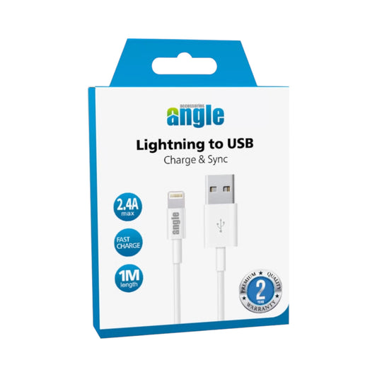 Angle Lightning To USB 2.4A