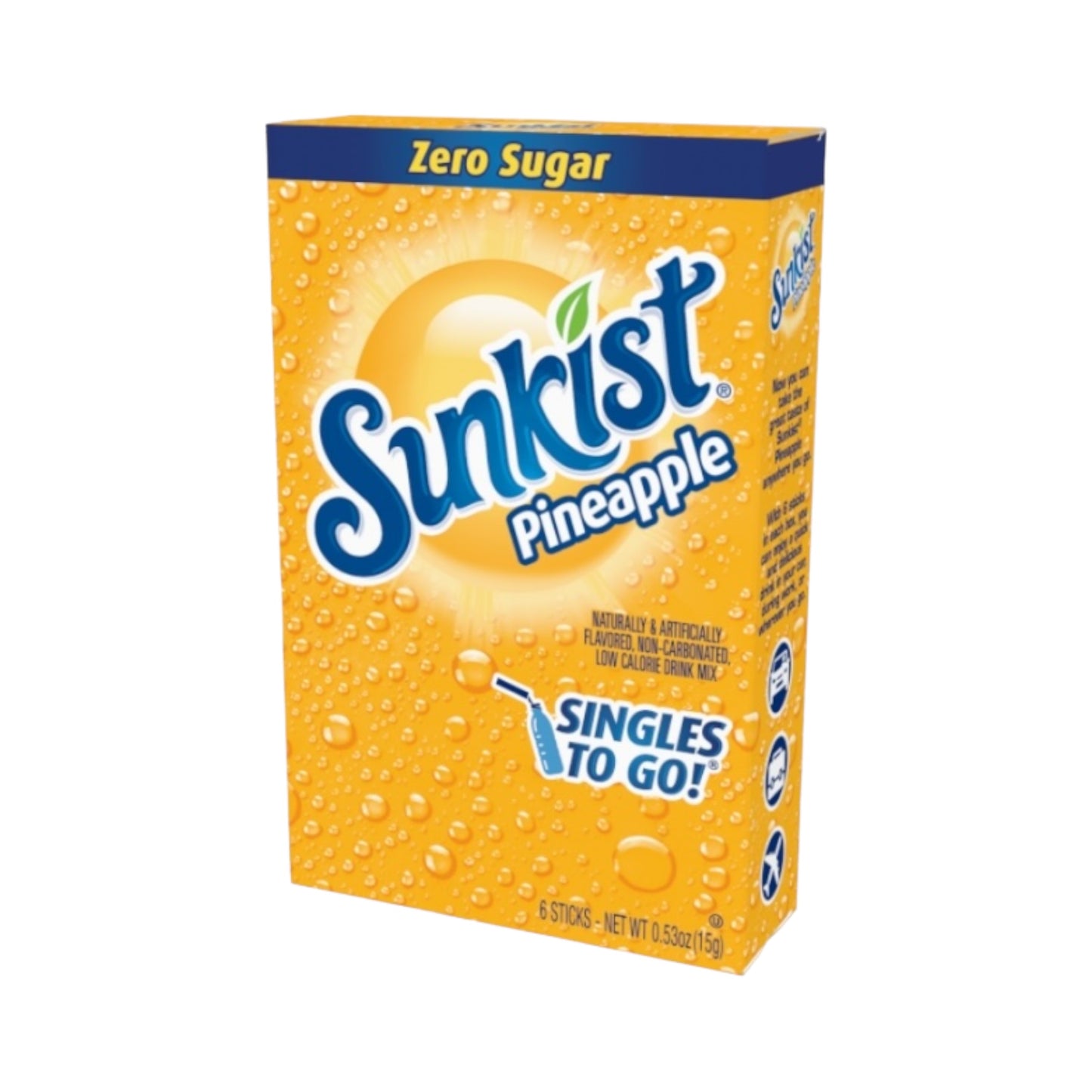 Sunkist Pineapple Zero Sugar Singles To Go - 0.58oz (16.5g)