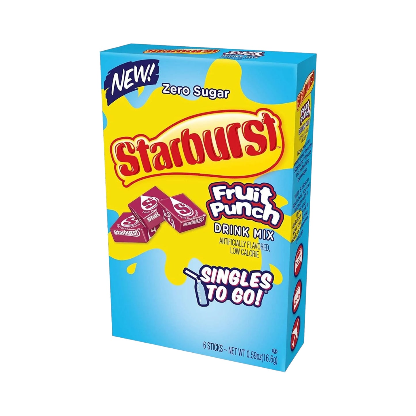 Starburst Drink Mix Fruit Punch Flavour Zero Sugar Sachets - 0.59oz (16.6g)