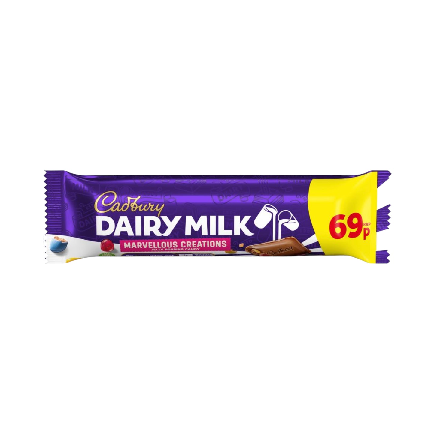 Cadbury Dairy Milk Marvellous Creations Jelly Popping Chocolate Bar - 47g (PMP 69p)