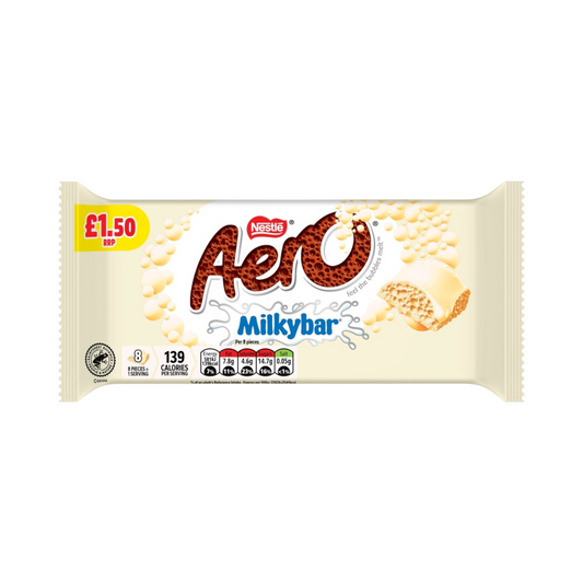 Aero Milkybar White Chocolate Sharing Bar 90g (PMP £1.50)