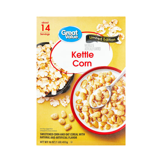 Great Value Kettle Corn Cereal - 16oz (453g)