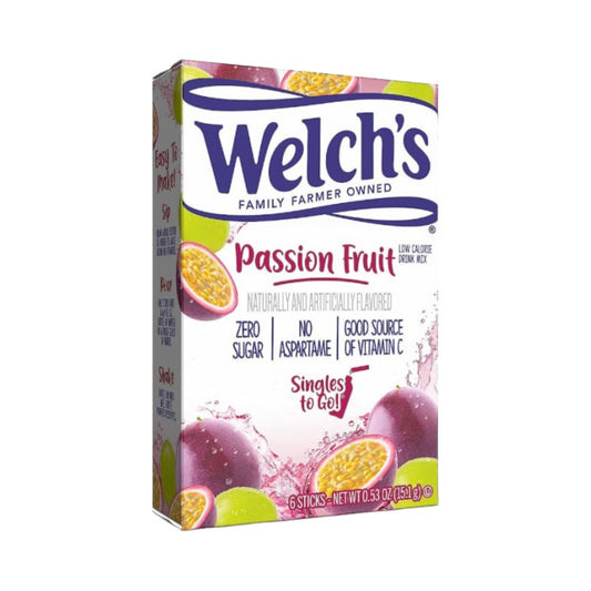 Welch's Zero Sugar Singles To Go! Passionfruit - 6pk 0.53oz (15.1g)