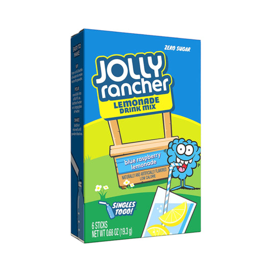 Jolly Rancher Drink Mix Blue Raspberry Lemonade Flavour Zero Sugar Sachets - 0.68oz (18.4g)