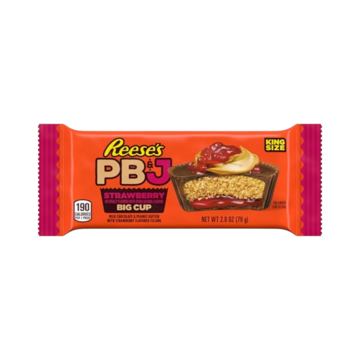 Reese's PB&J Strawberry Big Cup King Size - 2.8oz (79g)