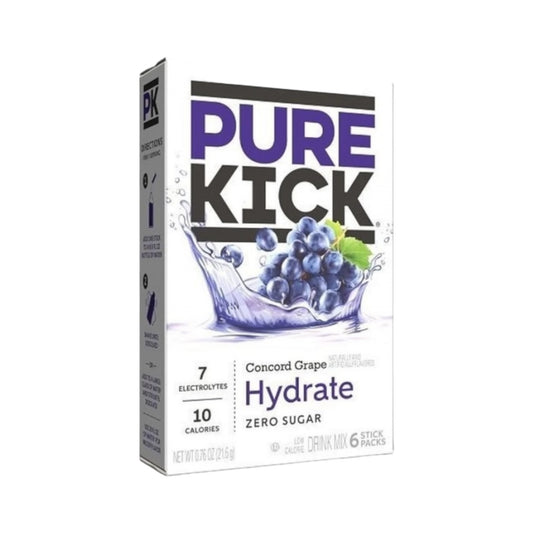 Pure Kick Hydration Drink Mix 6 Pack - Concord Grape - 0.76oz (21.7g)