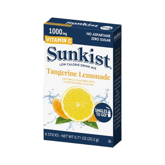 Sunkist Zero Sugar Singles To Go Tangerine Lemonade - 0.71oz (20.2g)