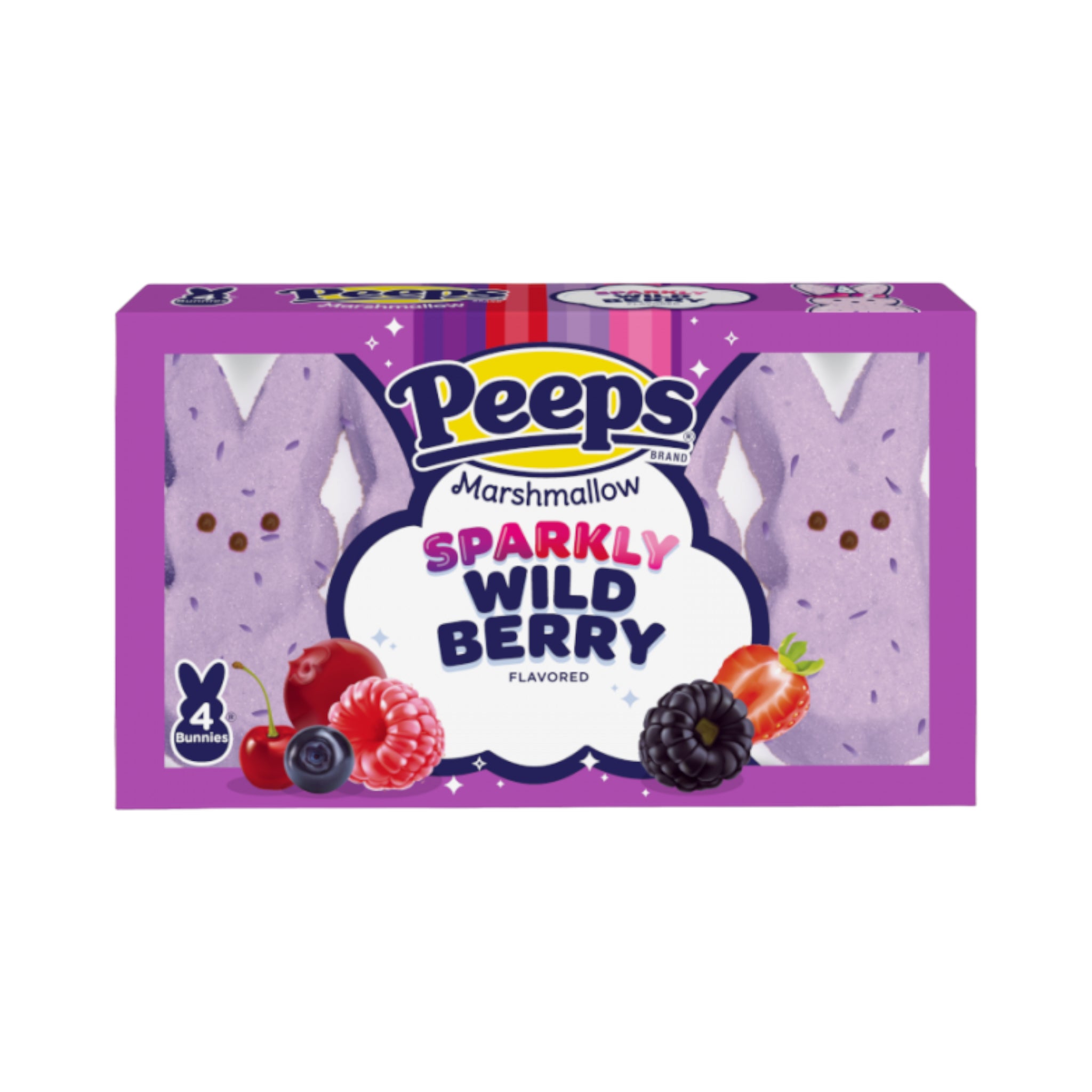 Peeps Sparkly Wild Berry Marshmallow Bunnies 4PK - 1.5oz (42g) – USA Bites