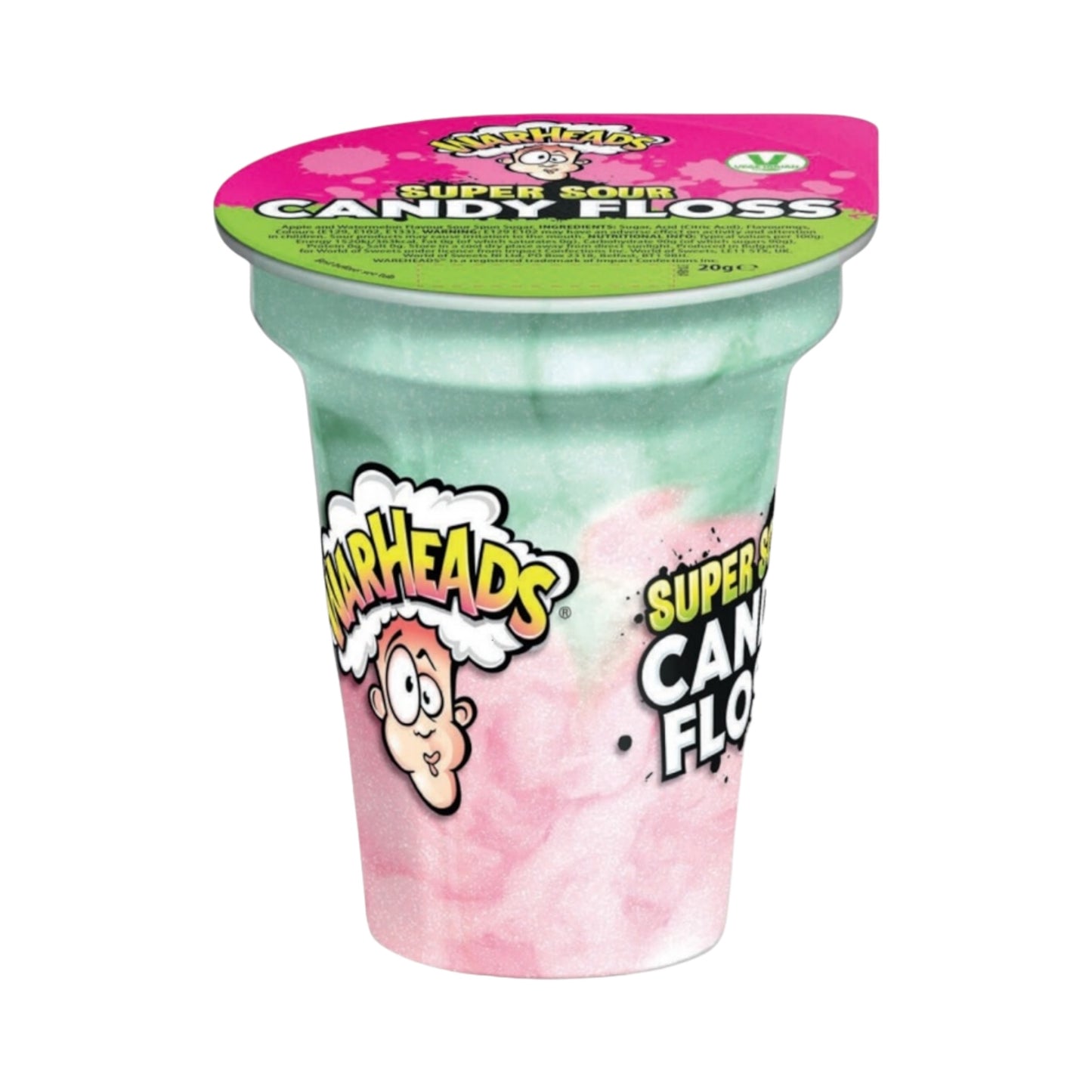 Warheads Super Sour Candy Floss Cup - 20g