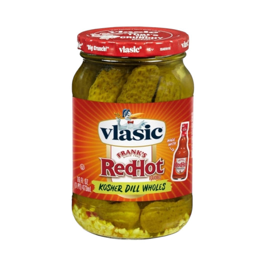 Vlasic Franks Red Hot Kosher Dill Wholes - 16fl.oz (473ml)