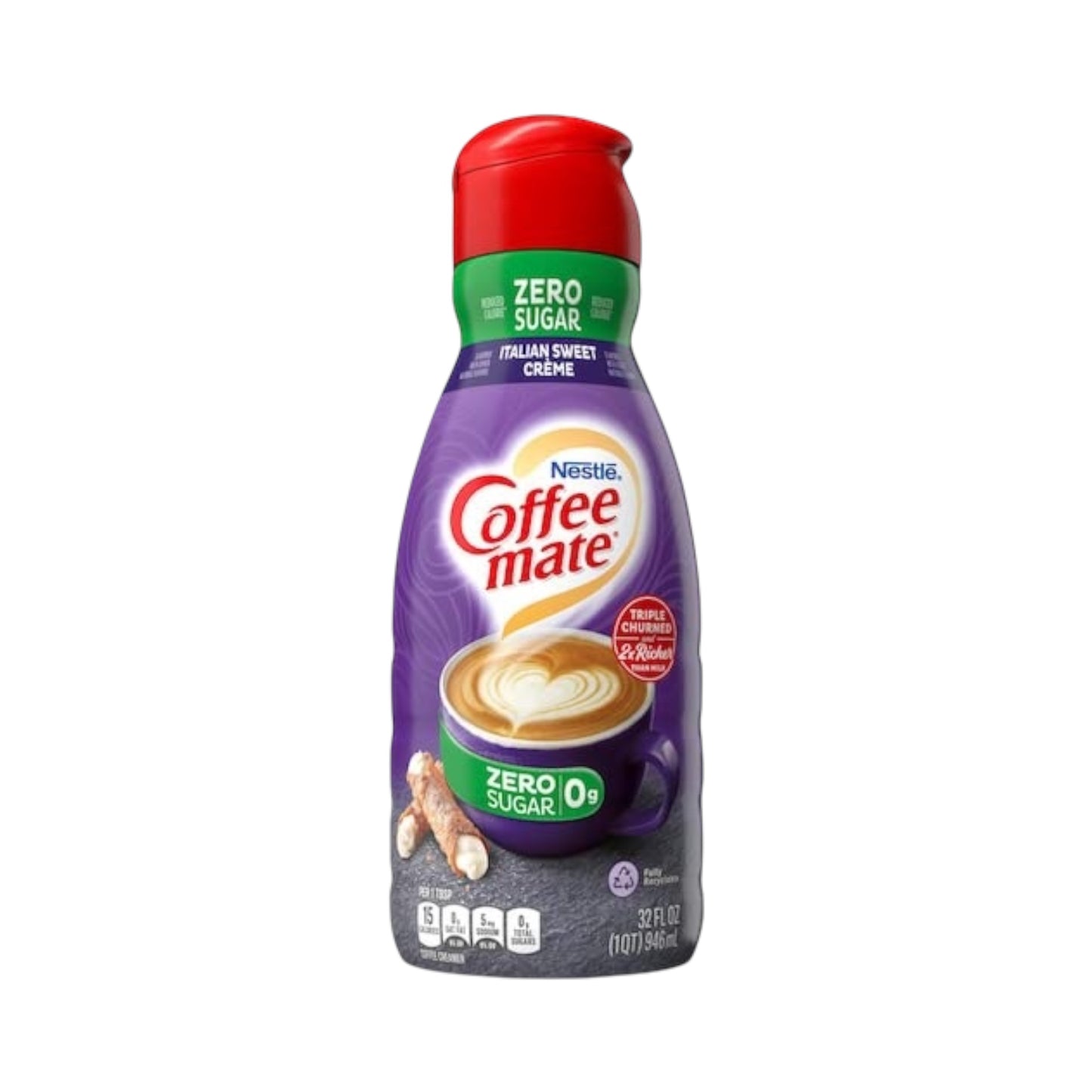 Coffee Mate Italian Sweet Creme Zero Sugar Liquid Creamer - 32oz (946ml)