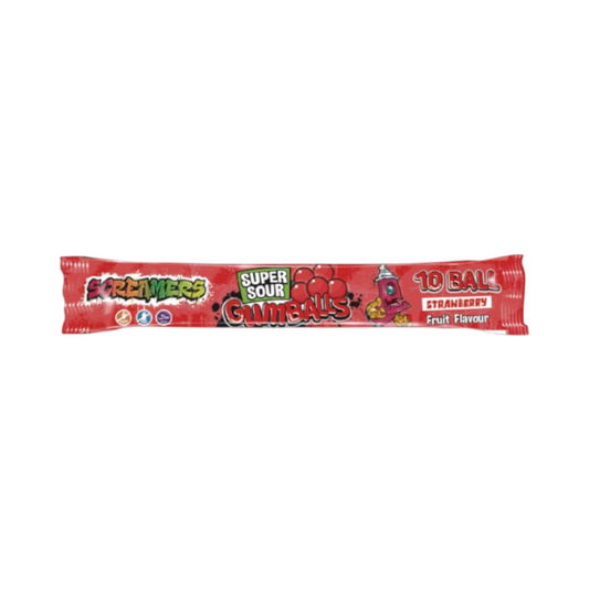 Zed Super Sour Strawberry Gumballs 10pk - 54g
