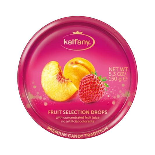 Kalfany Fruit Selection Drops Tin - 150g