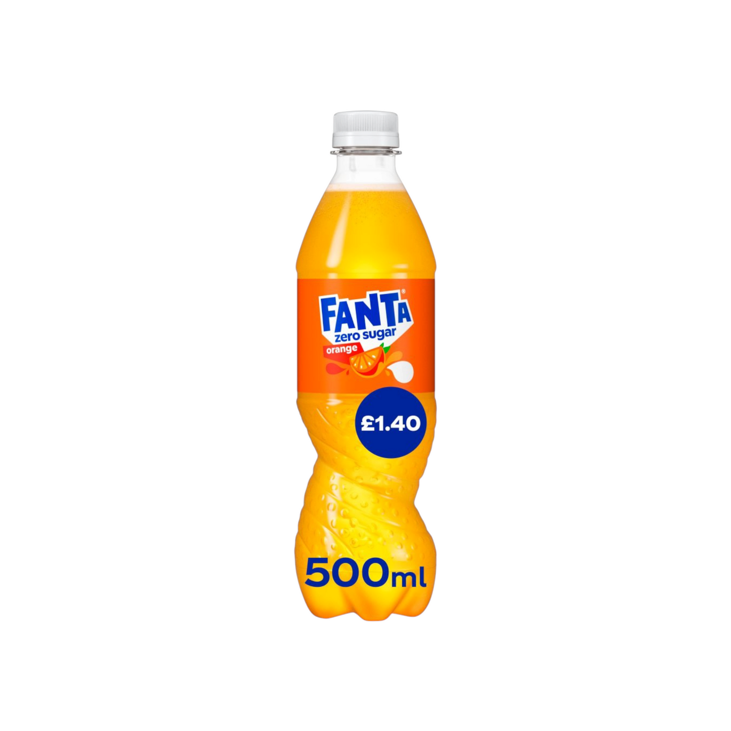 Fanta Orange Zero Sugar - 500ml Bottle (PMP £1.40)