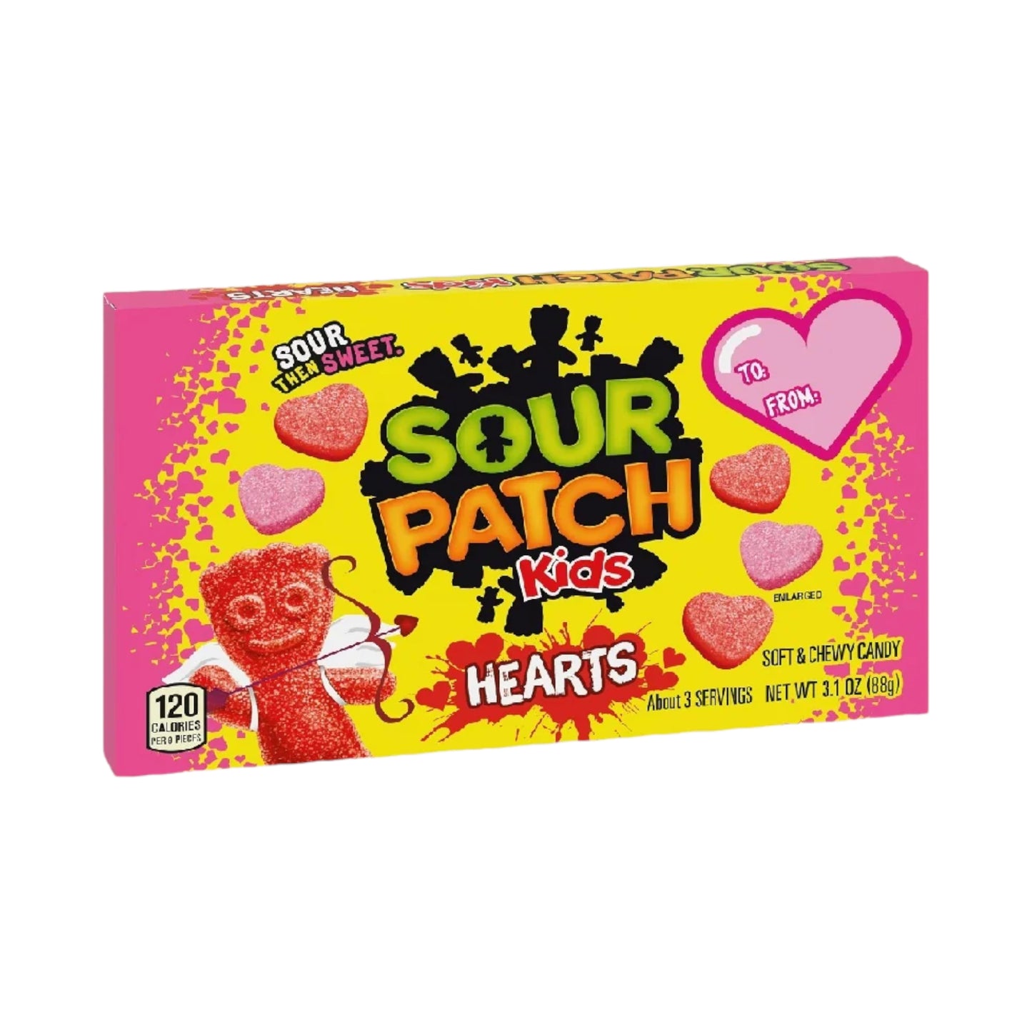Sour Patch Kids Hearts - 3.1oz (88g) - Theatre Box