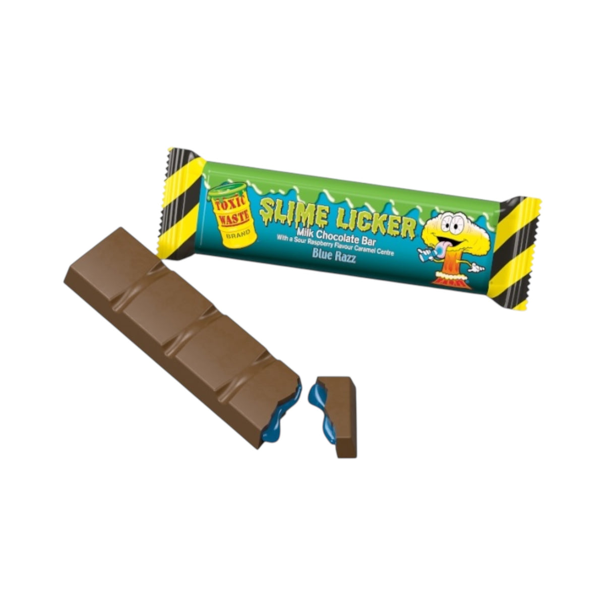 Toxic Waste Slime Licker Blue Razz Chocolate Bar - 50g