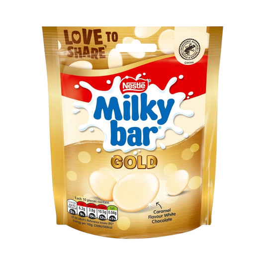 Milkybar Buttons Gold Caramel Flavour White Chocolate Sharing Bag - 86g