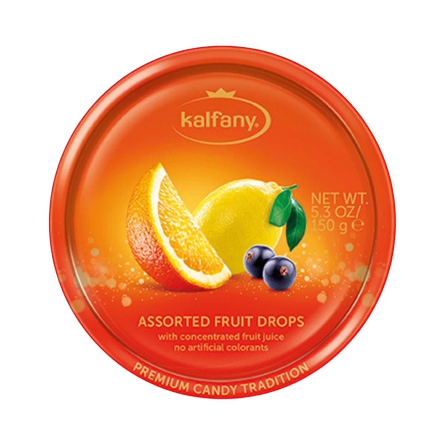 Kalfany Assorted Fruit Drops Tin - 150g