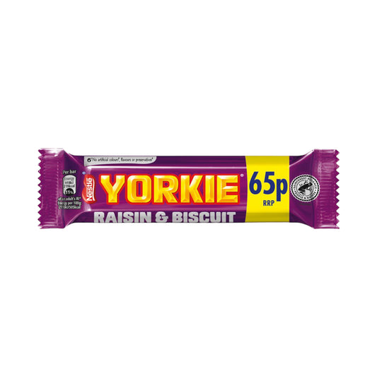 Yorkie Raisin & Biscuit Milk Chocolate Bar - 44g (PMP 65p)