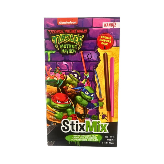 Nickelodeon Ninja Turtle Stix Mix Biscuit Sticks - 40g