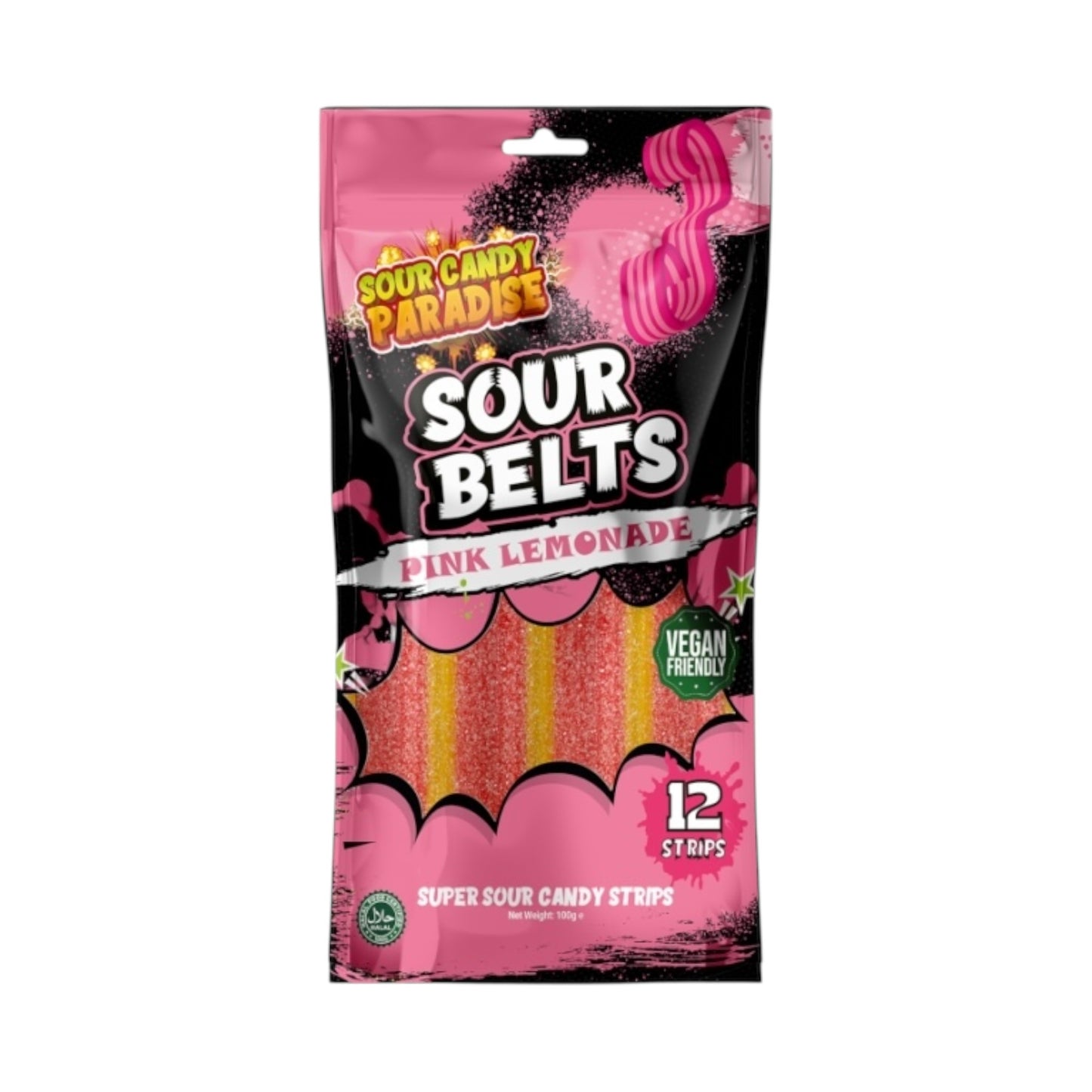 Sour Belts Pink Lemonade - 100g