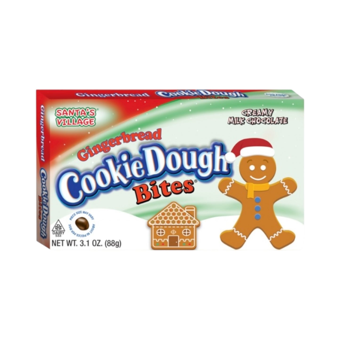 Santa's Village Xmas Gingerbread Cookie Dough Bites - 3.1oz (88g) - Theatre Box