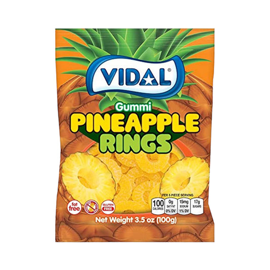 Vidal Pineapple Rings - 3.5oz (100g)