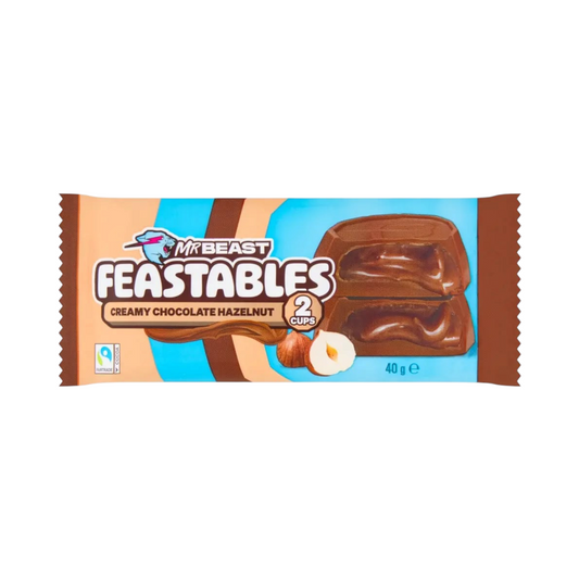 Mr Beast Feastables 2 Creamy Chocolate Hazelnut Cups - 40g