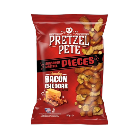 Pretzel Pete Pieces Bacon Cheddar - 120g