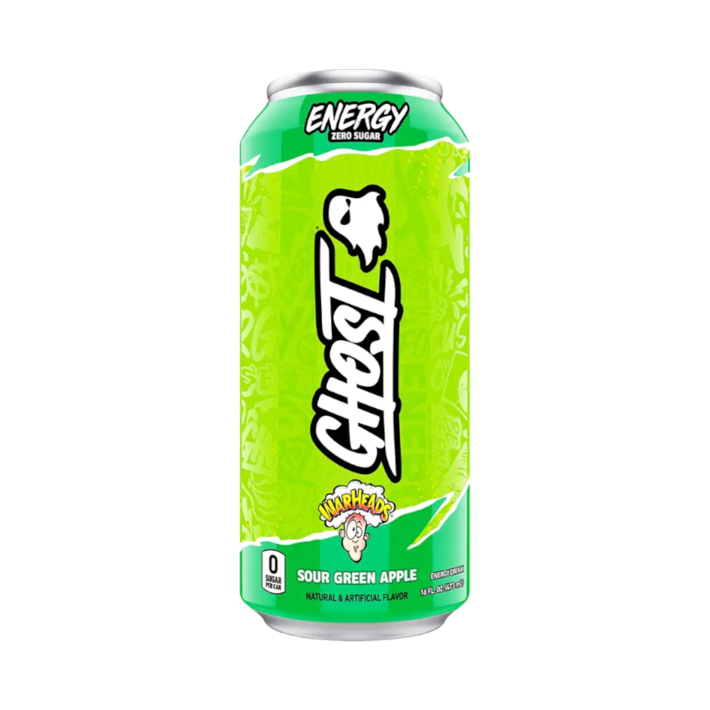 Ghost - Zero Sugar Energy Drink - Warheads Sour Apple 16fl.oz (473ml)