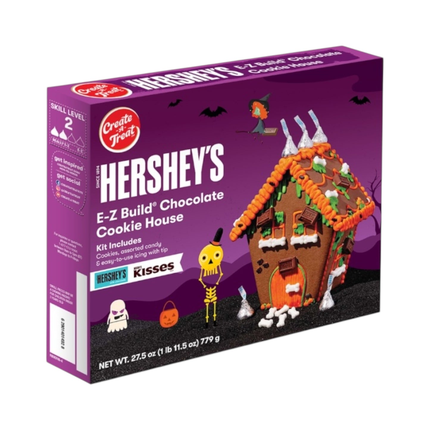 Create-A-Treat Hershey's E-Z Build Halloween Chocolate Cookie House - 27.5oz (779g) ** BBD 01/02/26 **