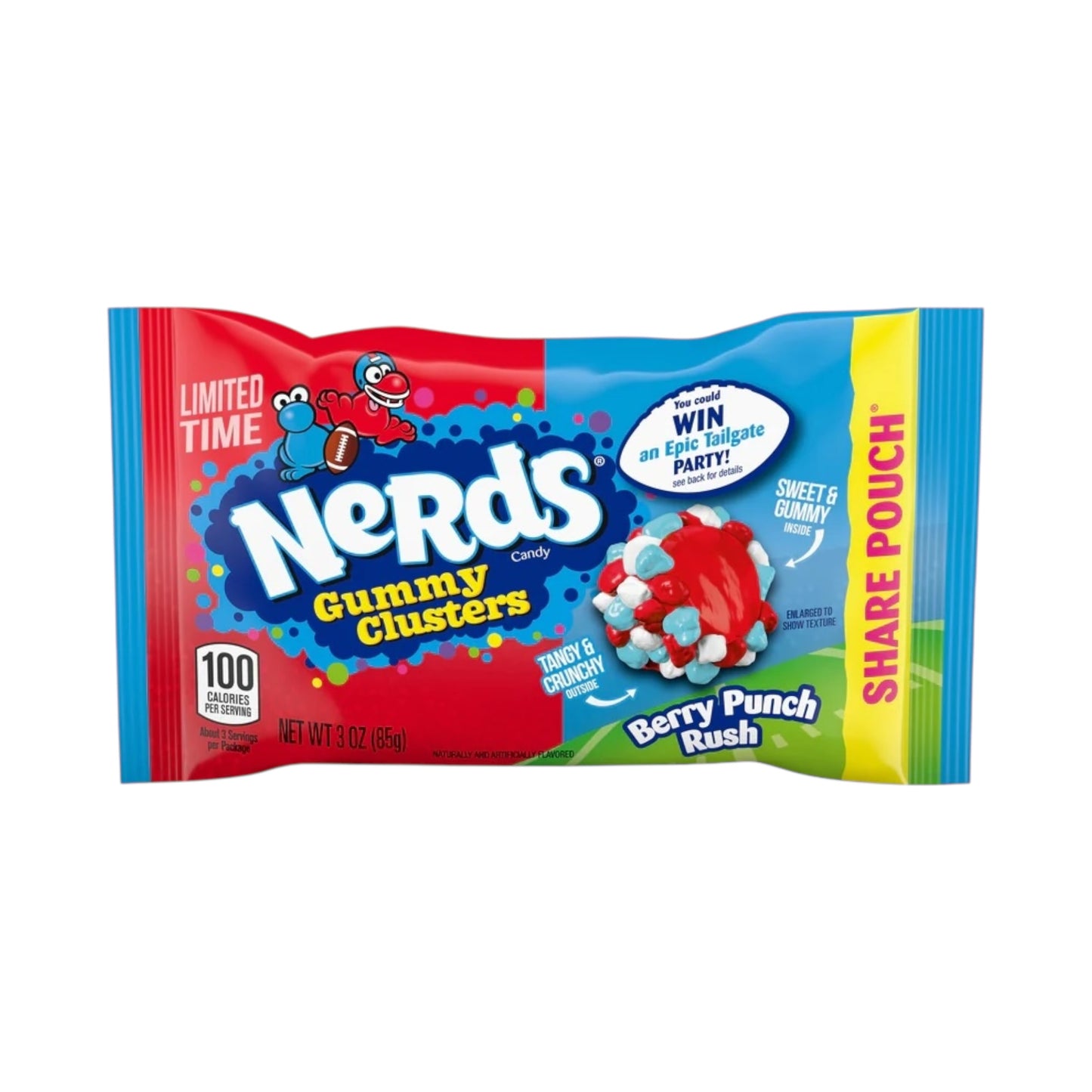 Nerds Gummy Clusters Berry Punch Rush Share Pouch - 3oz (85g)