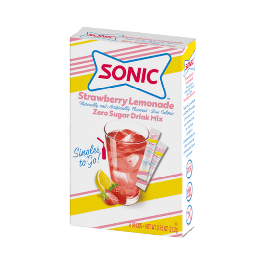 Sonic Zero Sugar Singles To Go Strawberry Lemonade - 0.75oz (21.2g)
