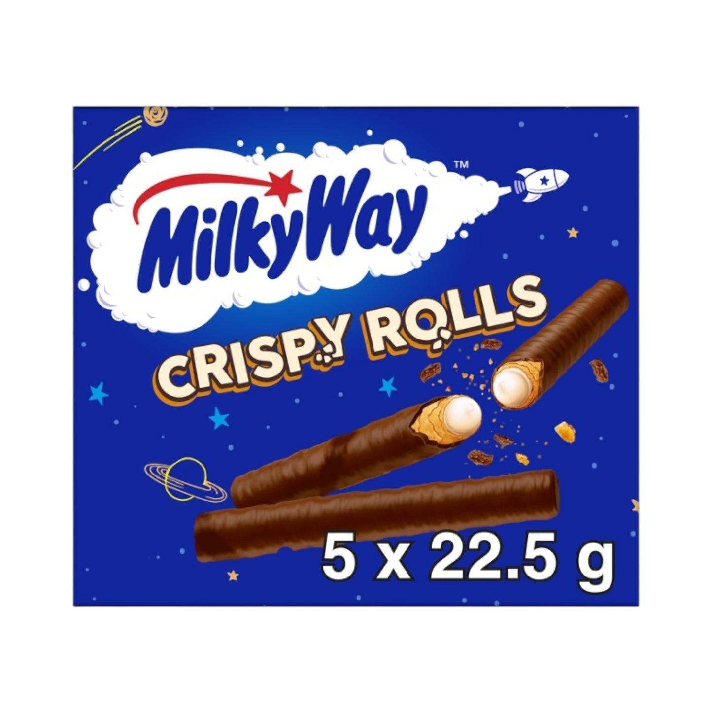 Milky Way Milk Chocolate Crispy Rolls 5 Pack Multipack - 112.5g