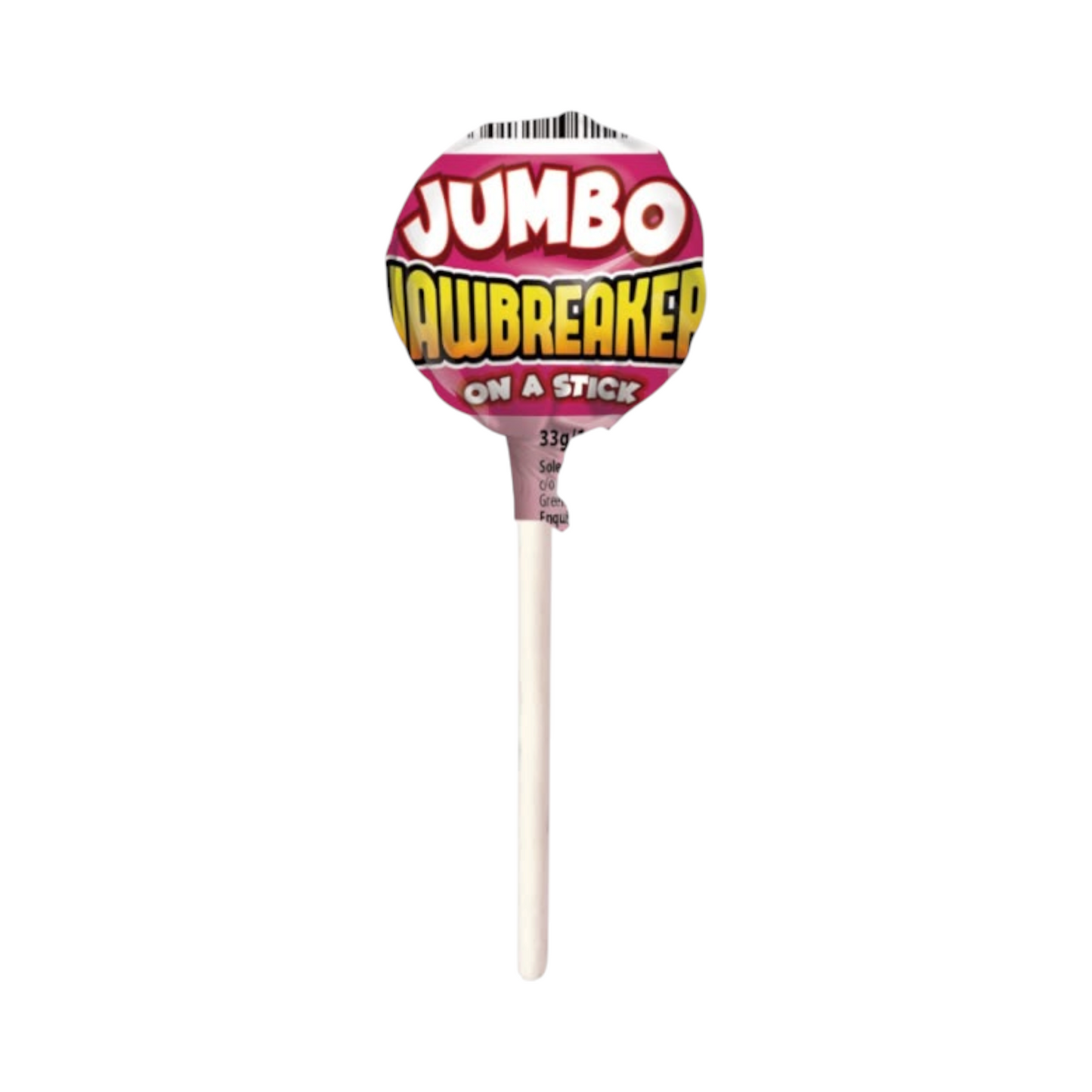 Zed Jumbo Strawberry Jawbreaker Pop - 33g