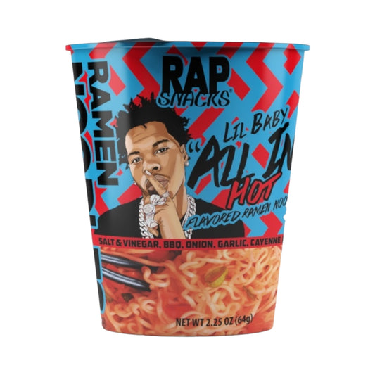 Rap Snacks: All-In Hot Flavored Ramen Noodles - 2.25oz (64g)