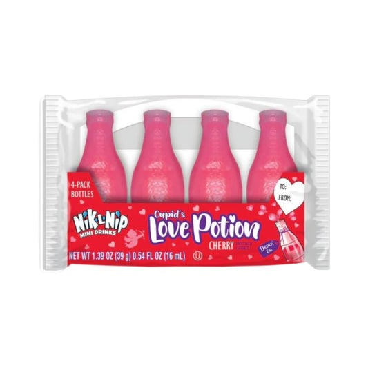 Nik-L-Nip Cupid's Love Potion Wax Bottles 4-Pack - 1.39oz (39g)