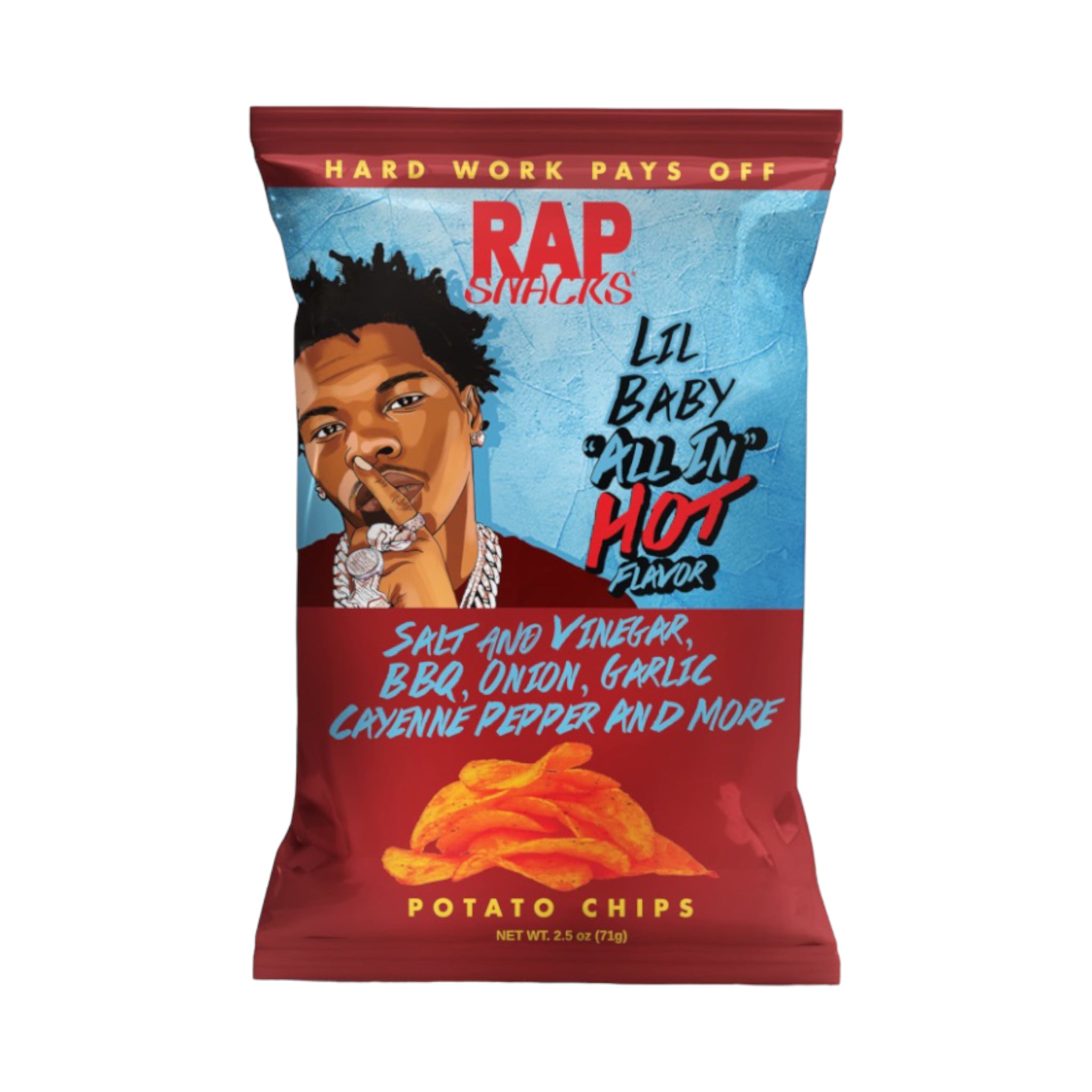 Usa Raps Foods Rap Snacks Lil Baby All In HOT - 2.5oz (71g) – USA Bites