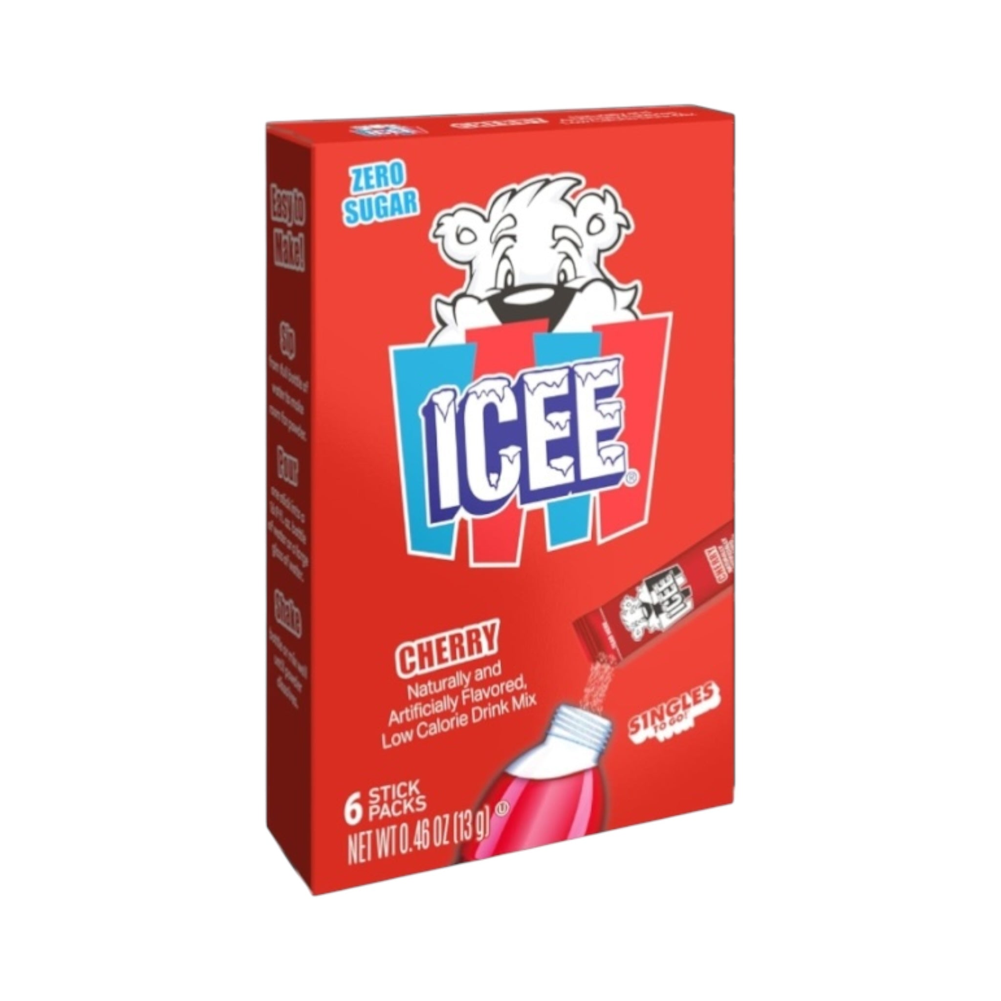 Icee Singles To Go Cherry Drink Mix - 0.46oz (13g) – USA Bites